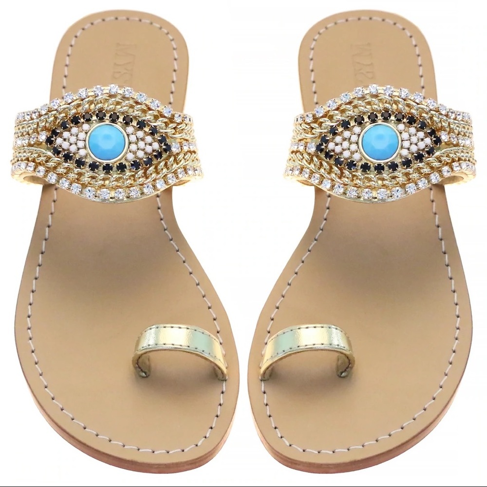 NWT MYSTIQUE EVIL EYE SANDALS